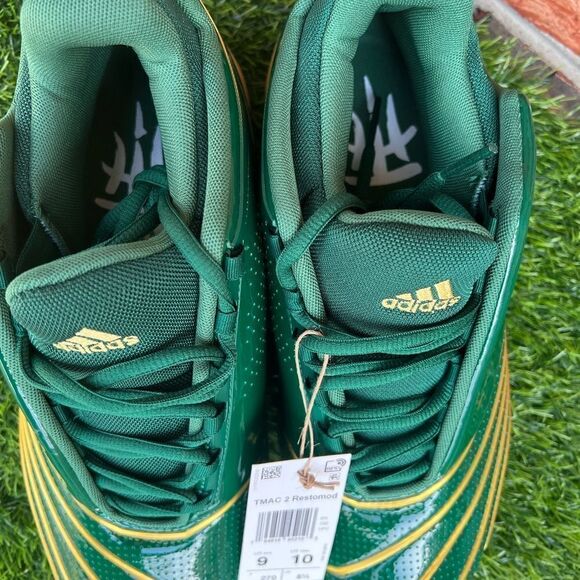 Adidas TMAC 2 Green/Gold size 9 - Picture 3 of 5